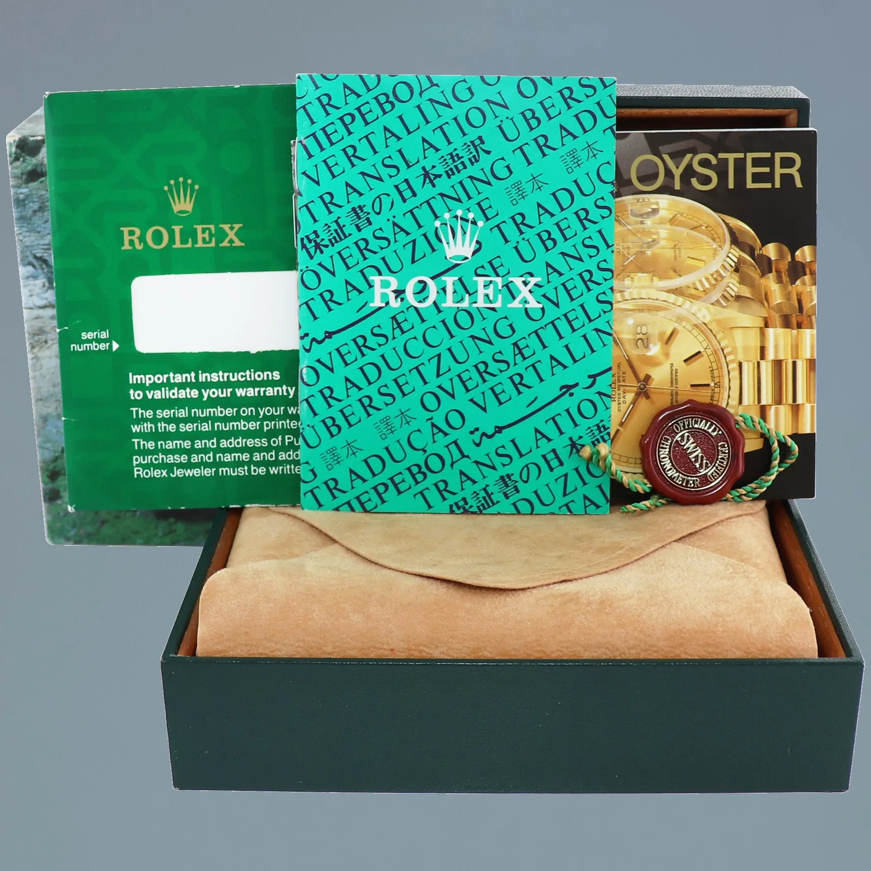 Rolex Submariner Diamond Dial 16808 Oyster Yellow Gold 40mm Watch Box