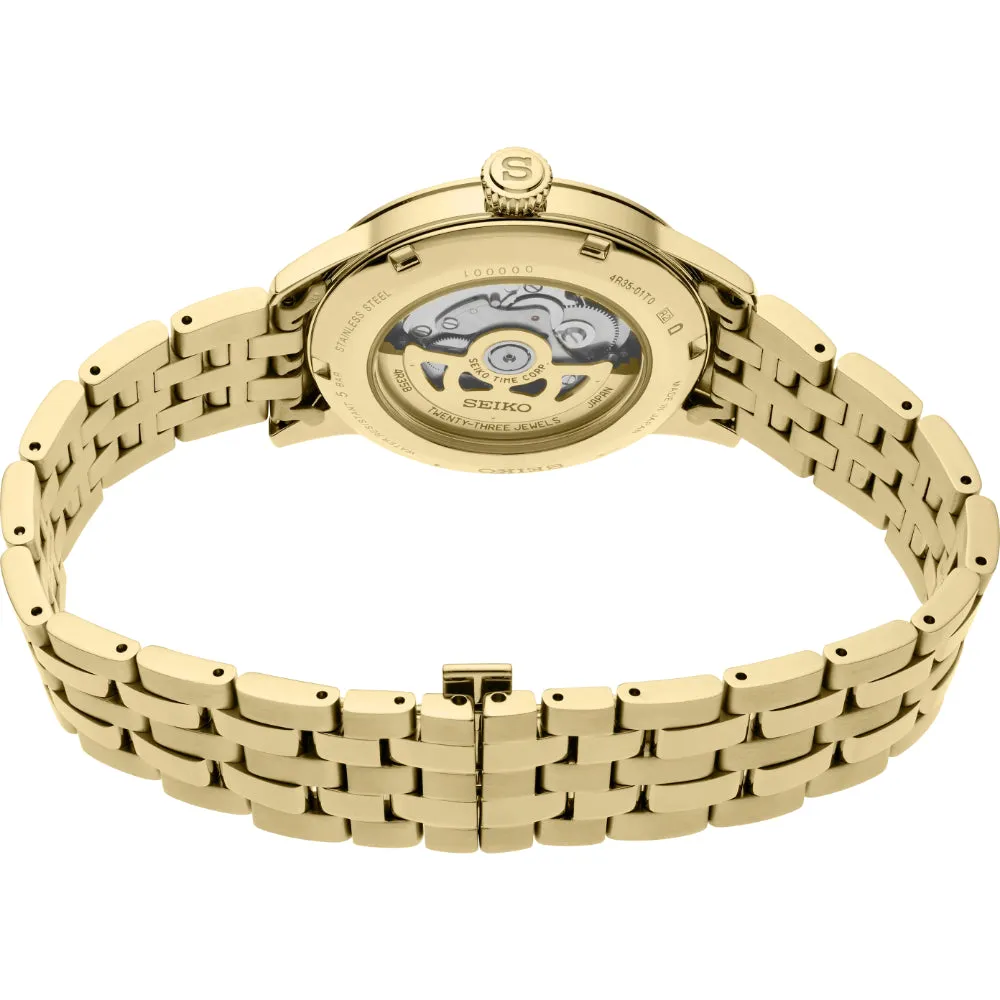 Seiko Presage Cocktail Time Gold-Tone Automatic Watch