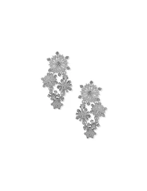 Snowflake Statement Post Drop Pierced Earrings