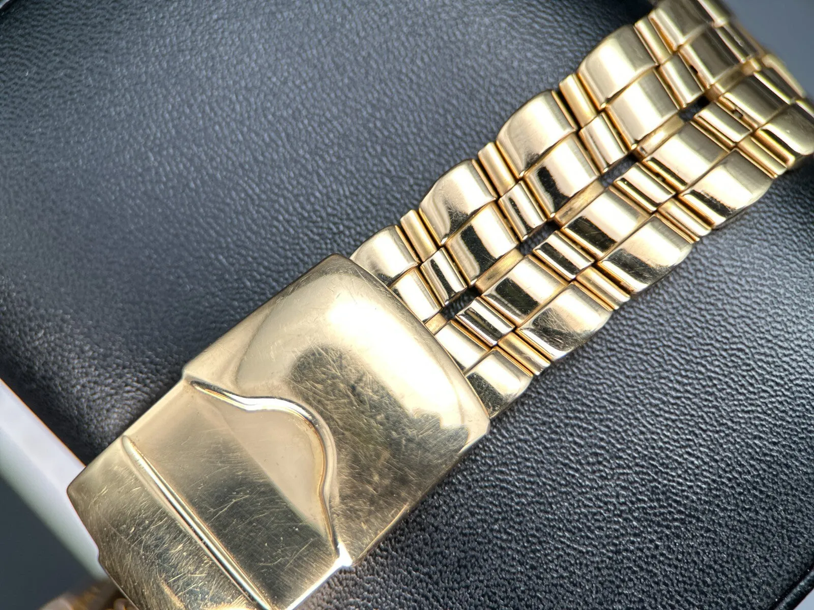 TAG Heuer 6000 Chronometer 18K Yellow Gold Blue Dial Men's Watch - WH514
